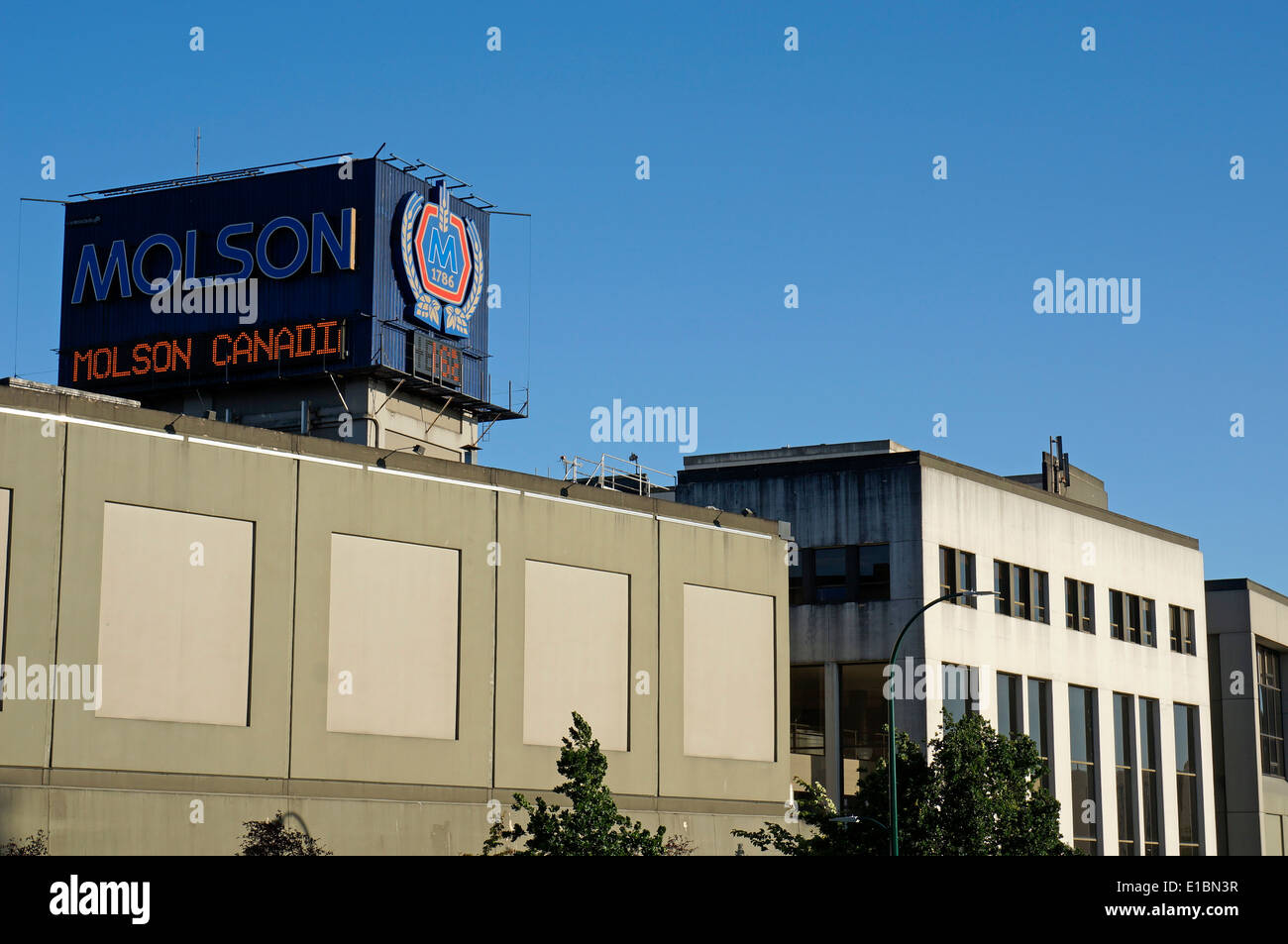 La fabbrica di birra Molson edificio in Kitsilano, Vancouver, BC, Canada Foto Stock