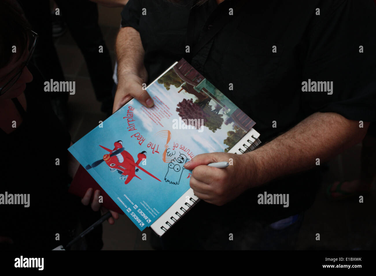 Matt Groening, durante il Festival del film di animazione, 'Festival du Film d'animazione', Annecy, Haute-Savoie, Rhone-Alpes, Francia. Foto Stock