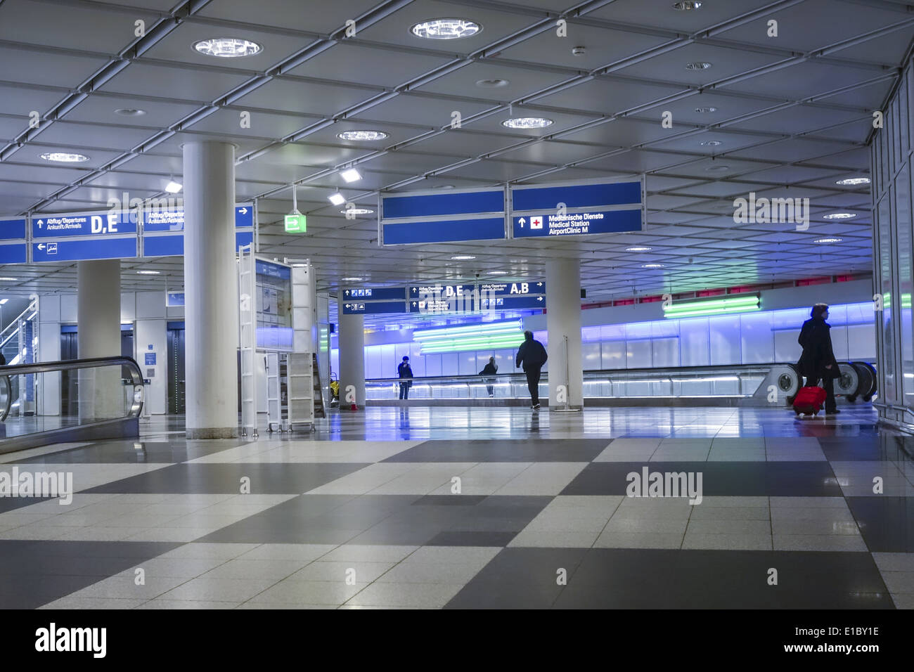 Il terminale 1, Flughafen MUC 2, München, Bayern, Deutschland, Europa Foto Stock