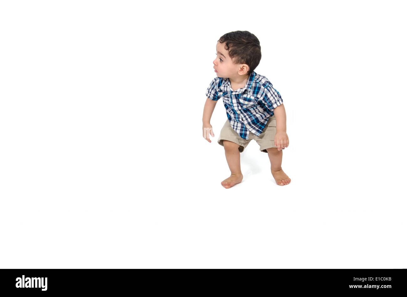 Arab giocare i bambini su sfondo bianco Foto Stock