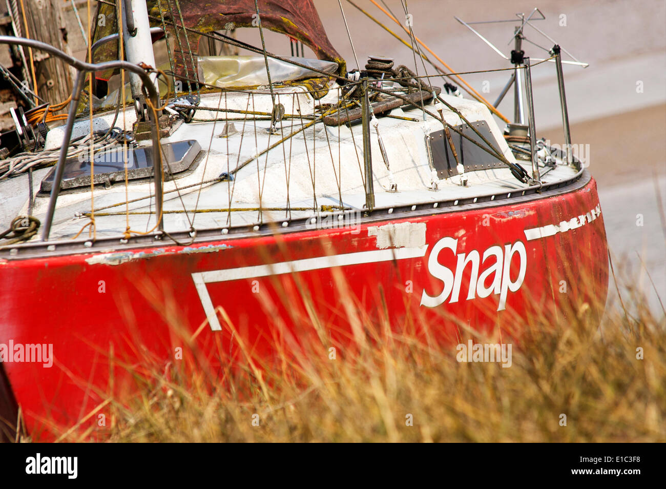 Piccole imbarcazioni su Skippool Creek,Fiume Wyre, Foto Stock