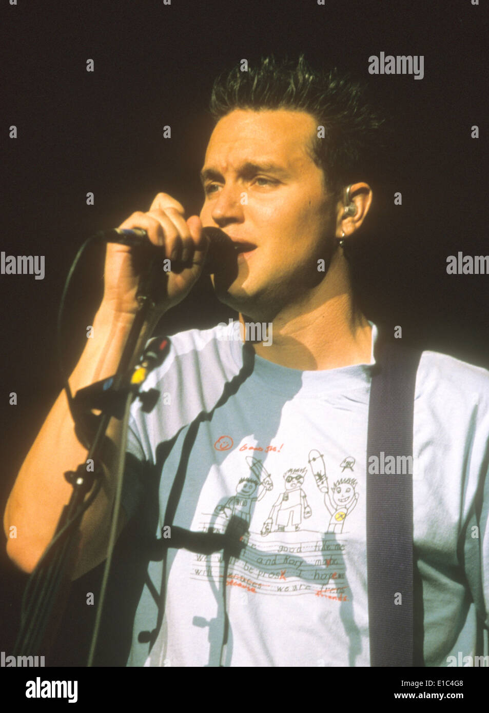 BLINK 182 noi del gruppo rock nel 2000 con il contrassegno Hoppus . Foto di Jeffrey Mayer Foto Stock