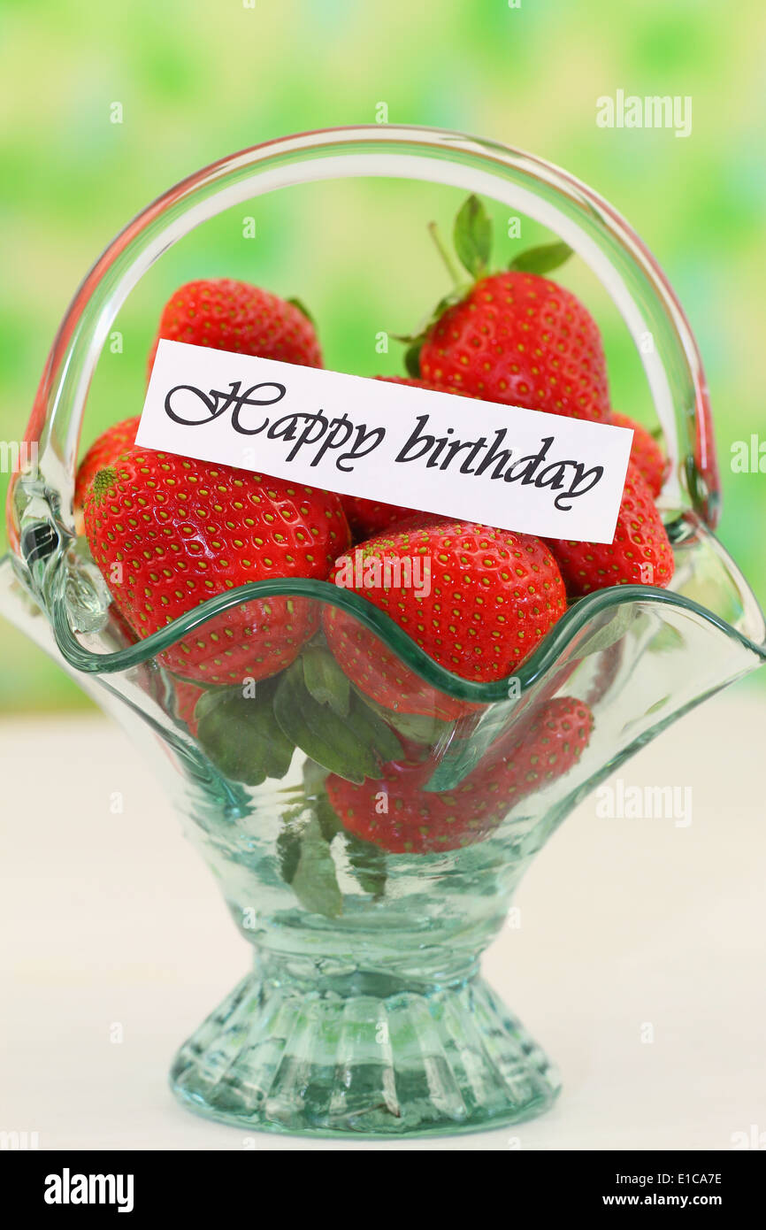 Fragola Buon Compleanno Banner Fragola Compleanno Decorazione Forniture Rosso Verde Fragola Buon Compleanno Segno Banner Berry Dolce Ragazza Decorazione Del Partito