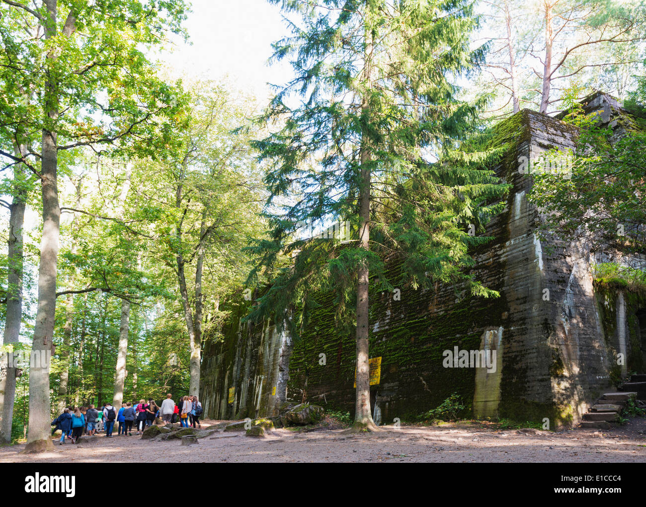 L'Europa, la Polonia, la Masuria - Il Wolfs Lair, Hitlers Guerra Mondiale II segreto bunker, bunker 13 Hitlers bunker Foto Stock