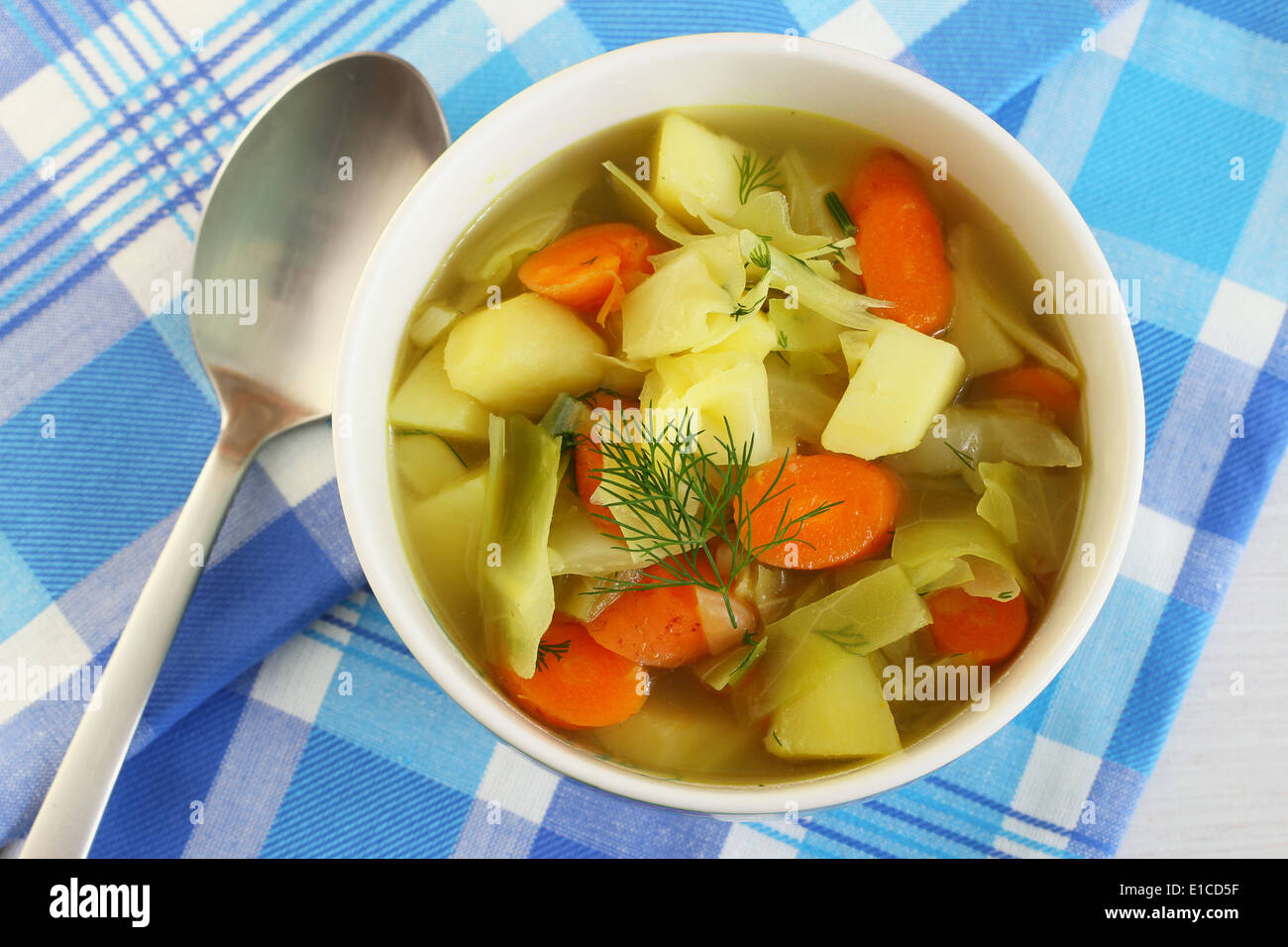 La molla di brodo vegetale Foto Stock