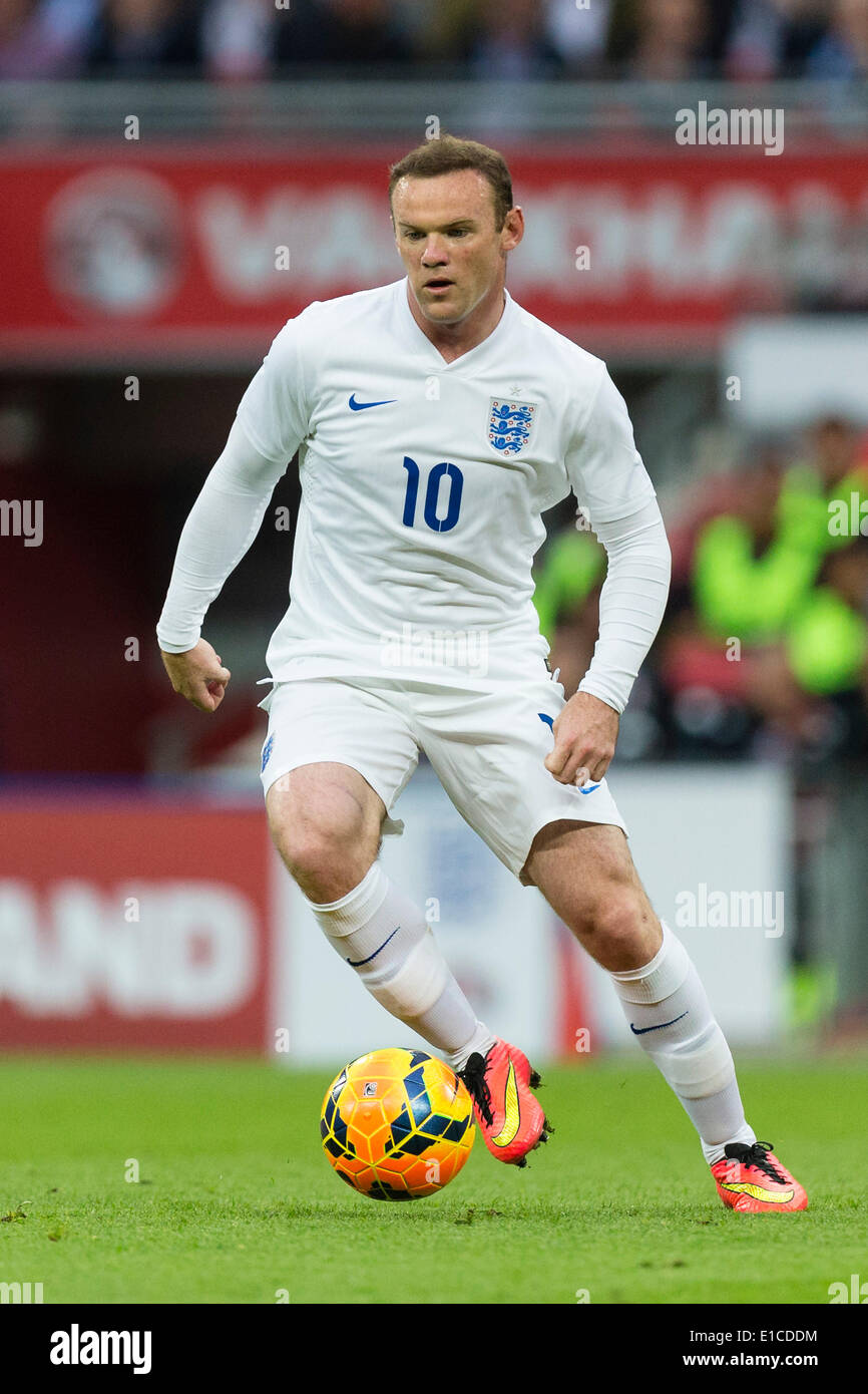 Wembley, Regno Unito. Il 30 maggio 2014. L'Inghilterra del Wayne Rooney in azione durante la international amichevole tra Inghilterra e Perù allo Stadio di Wembley. Credito: Azione Sport Plus/Alamy Live News Foto Stock
