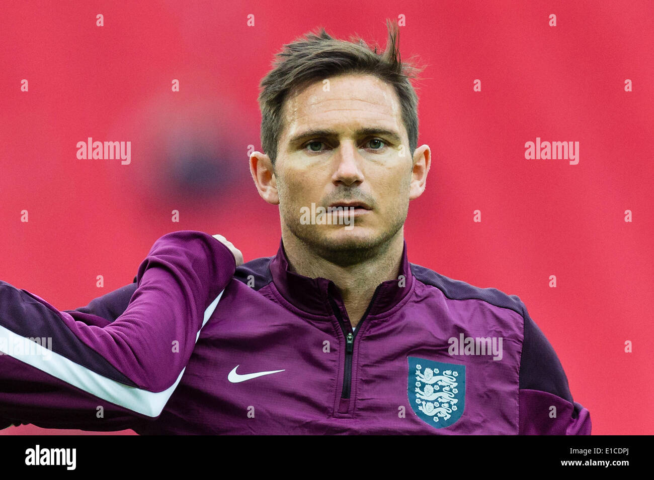 Wembley, Regno Unito. Il 30 maggio 2014. L'Inghilterra del Frank Lampard si riscalda prima della international amichevole tra Inghilterra e Perù allo Stadio di Wembley. Credito: Azione Sport Plus/Alamy Live News Foto Stock