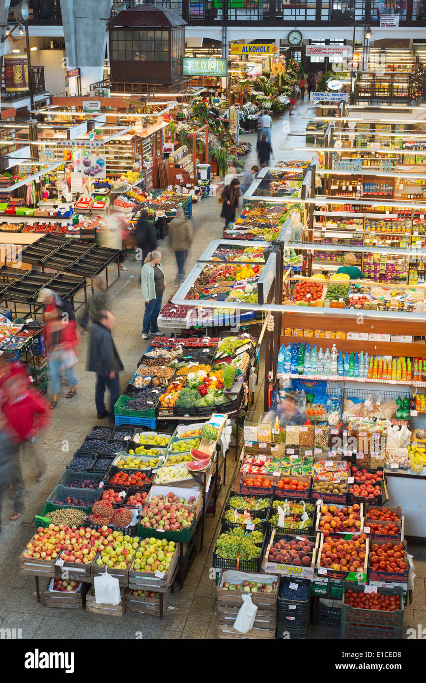 L'Europa, la Polonia, la Slesia, Wroclaw, Hala Targowa market hall Foto Stock