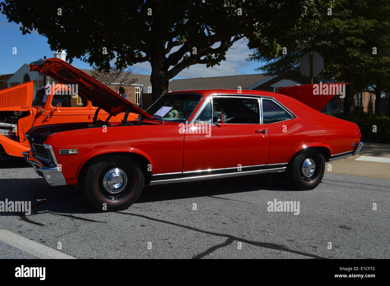 Una Chevy Nova a un auto show. Foto Stock