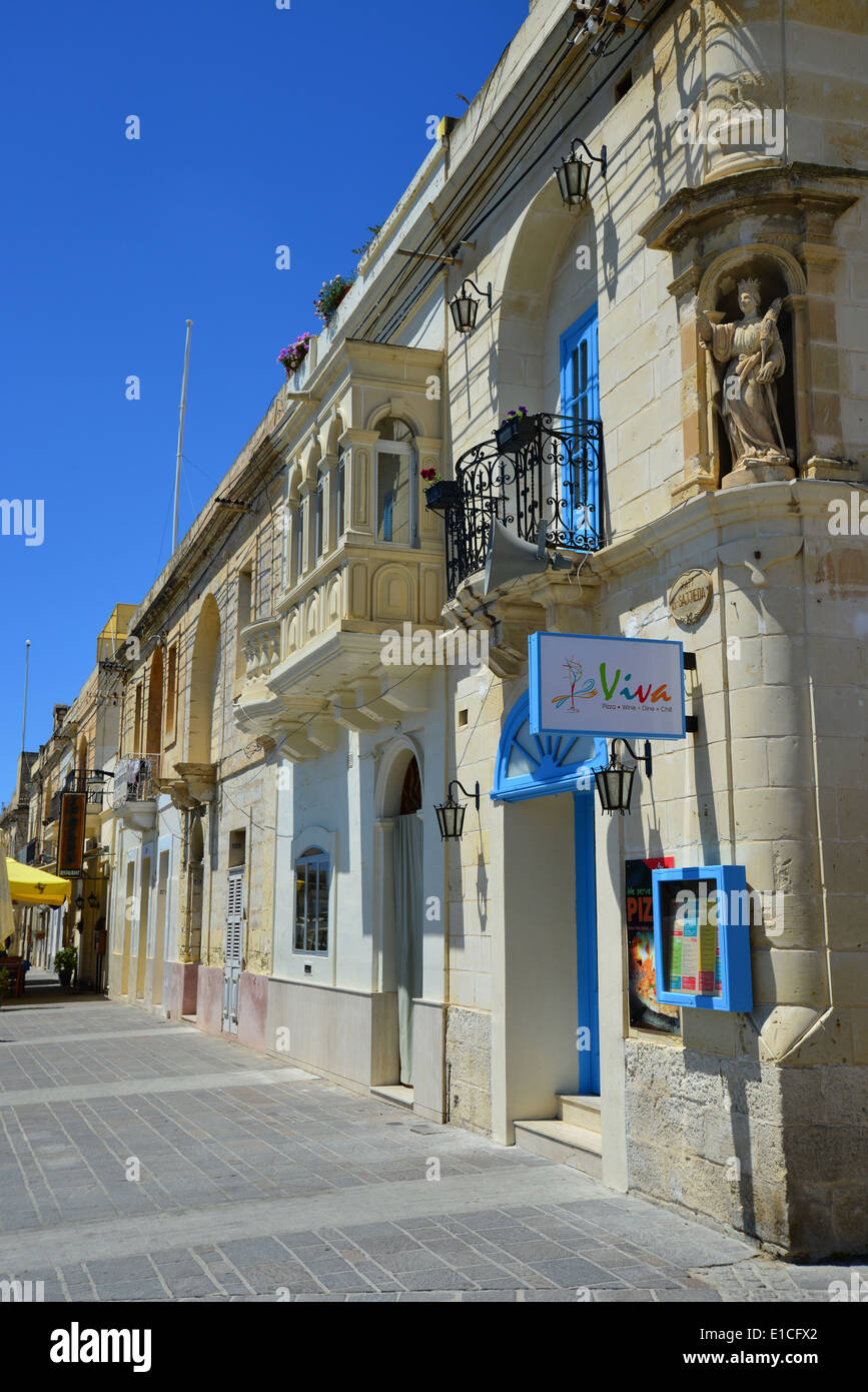 Harbour Front Street, Marsaxlokk, Sud distretto orientale, Malta Xlokk Regione, Repubblica di Malta Foto Stock