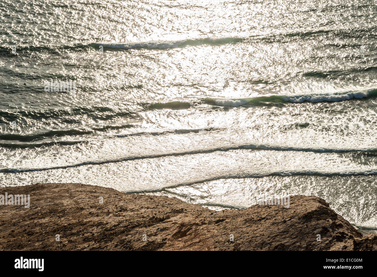 Scogliere di Black Beach, La Jolla, CA Foto Stock