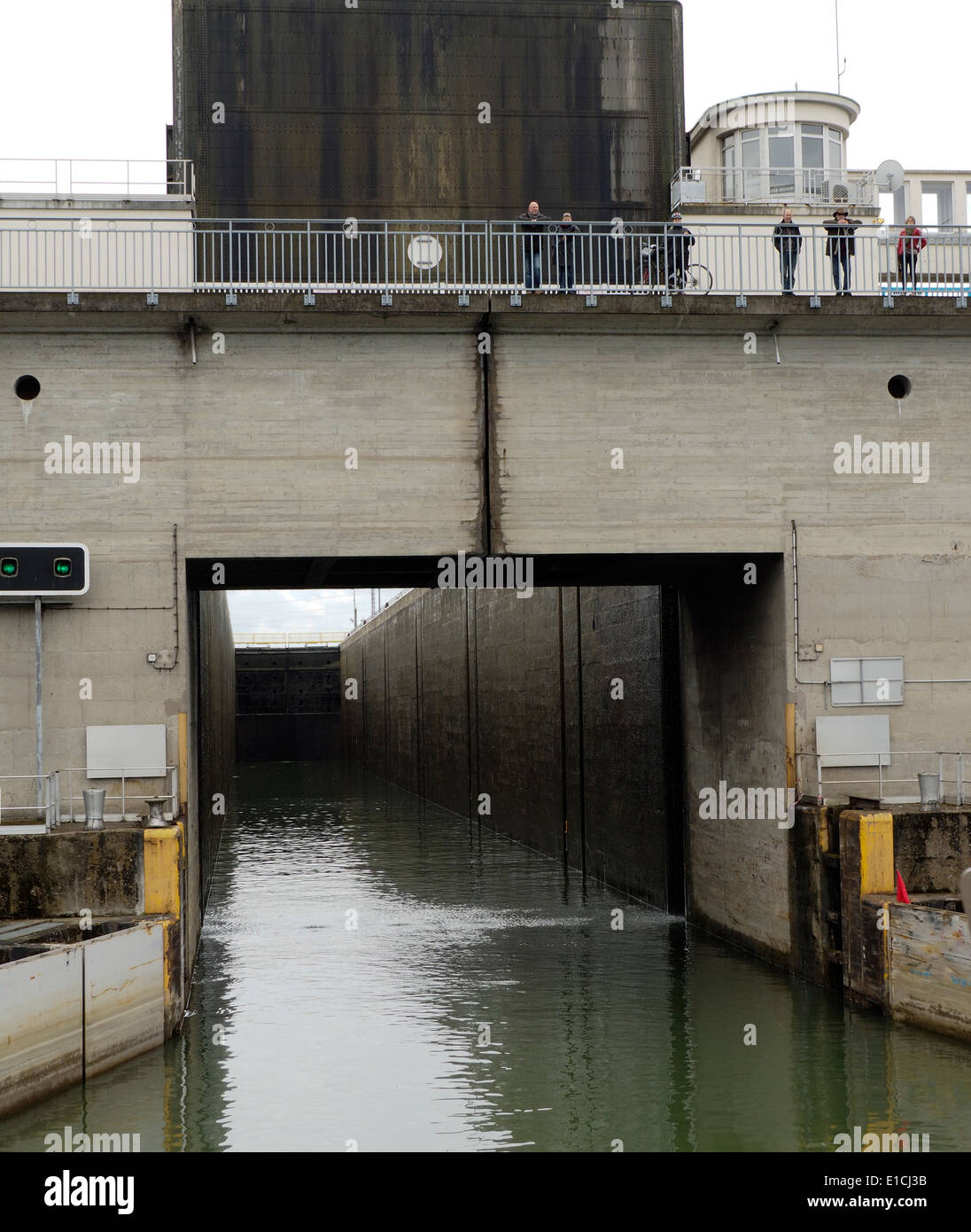 Blocco sul Fiume Reno Foto Stock