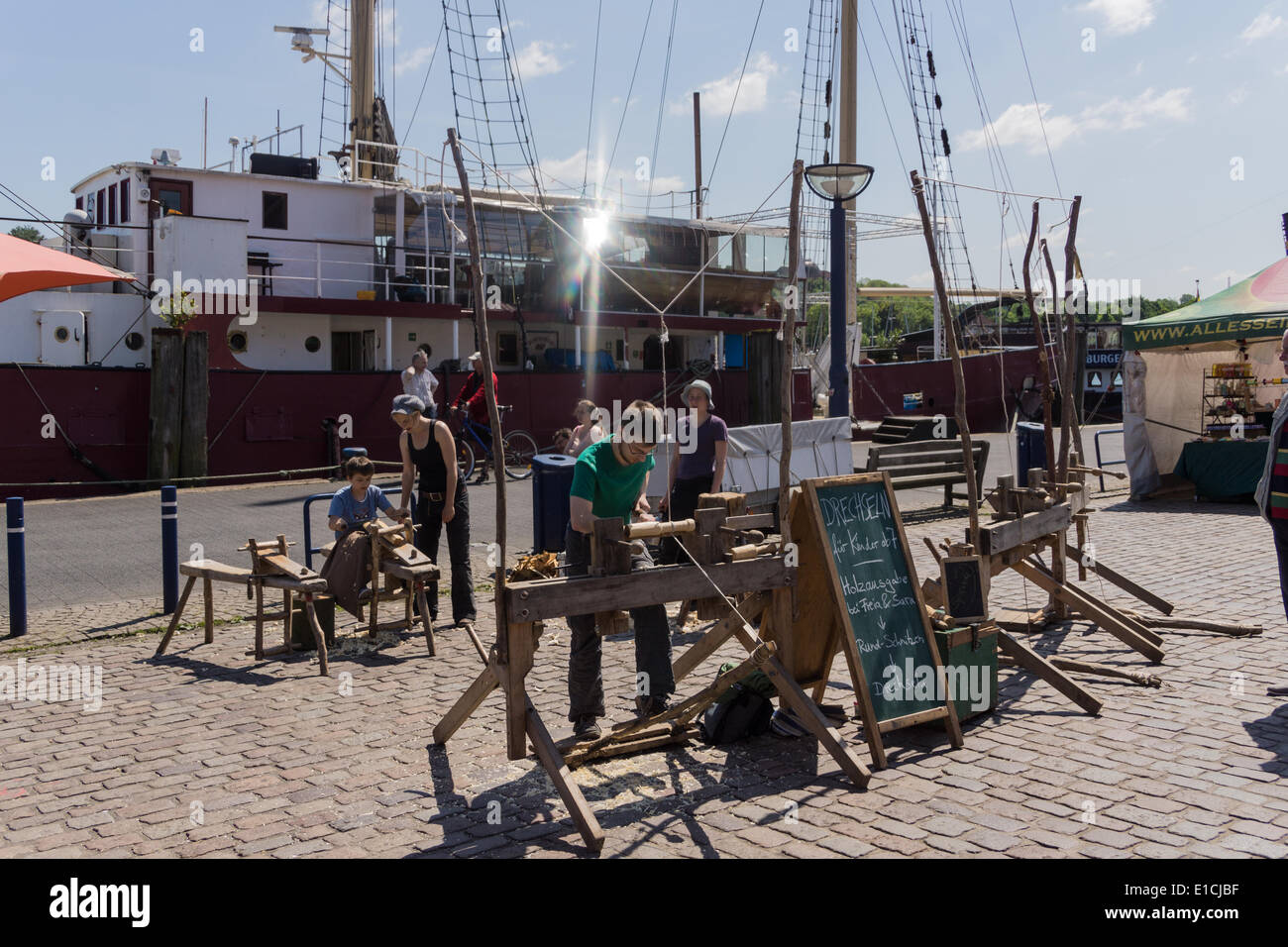 Flensburg, Germania. Il 30 maggio 2014. Impressioni del primo giorno del Rum Regatta 2014 Flensburg, prese a Flensburg, Schleswig-Holstein, Germania settentrionale Credito: Björn Deutschmann/Alamy Live News Foto Stock