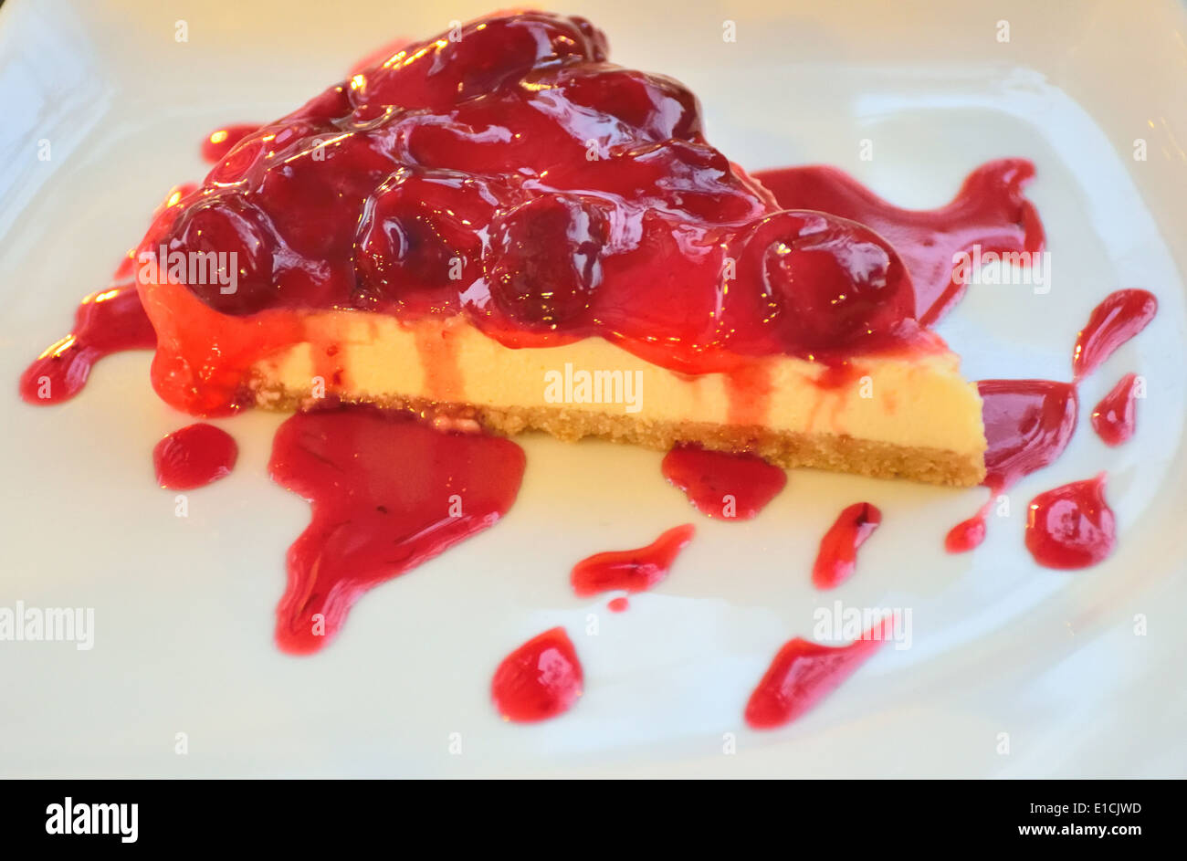 Berry torta di formaggio Foto Stock