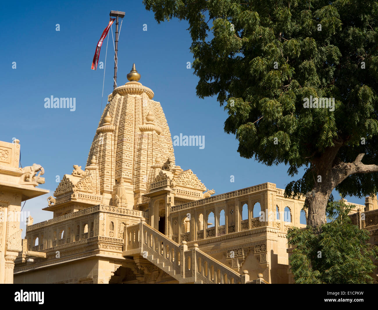 India Rajasthan, Jaisalmer, Thar Desert Safari tour, Amar Sagar Jain Temple Foto Stock