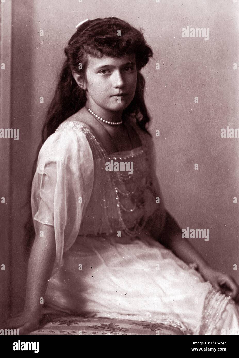 La granduchessa Anastasia Nikolaevna della Russia (18 giugno 1901 - 17 luglio 1918) più giovane figlia dello Zar Nicola II, ultimo sovrano della Russia imperiale, e sua moglie, Tsarina Alexandra Fyodorovna. Foto Stock