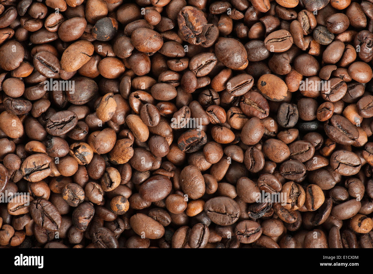 I chicchi di caffè sfondo Foto Stock