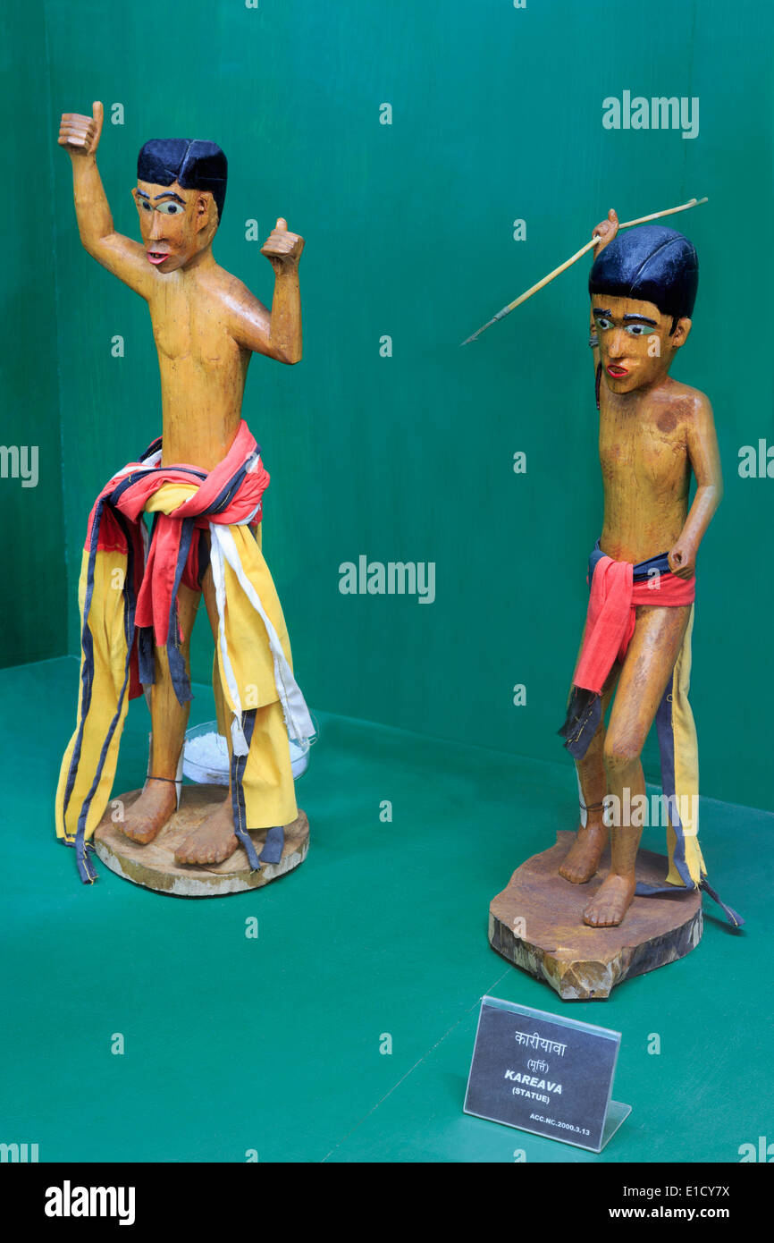Kareava statua nel museo antropologica,Port Blair,Isole Andaman,l'India,Asia Foto Stock