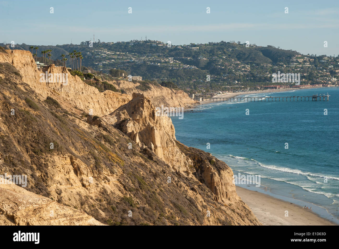 Scogliere di Black Beach a La Jolla, California Foto Stock