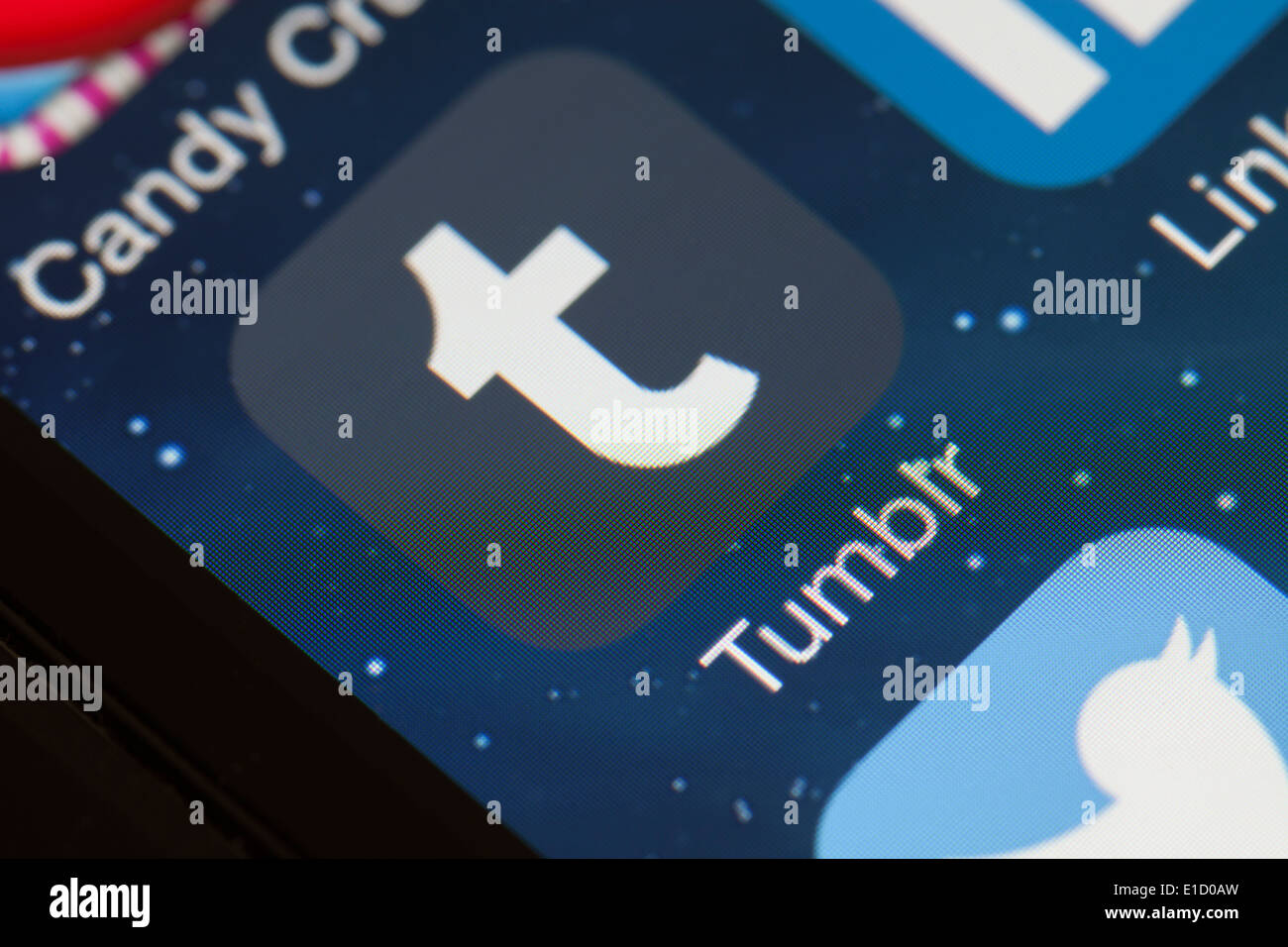 Tumblr Icona app sul telefono cellulare. Foto Stock