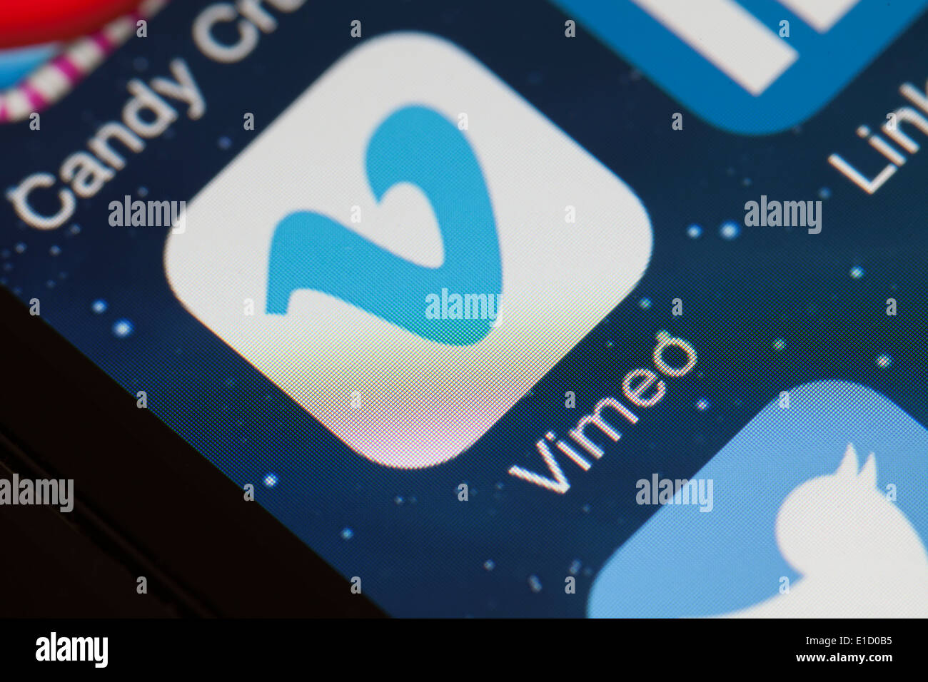 Vimeo app icona sul telefono cellulare. Foto Stock