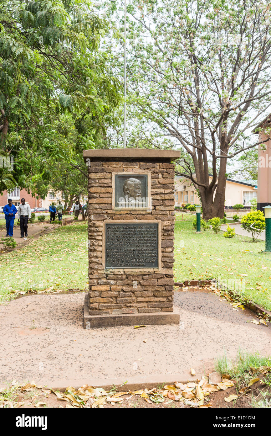 Memoriale di David Livingstone, explorer e missionario presso il Museo Livingstone Livingstone, Zambia Foto Stock