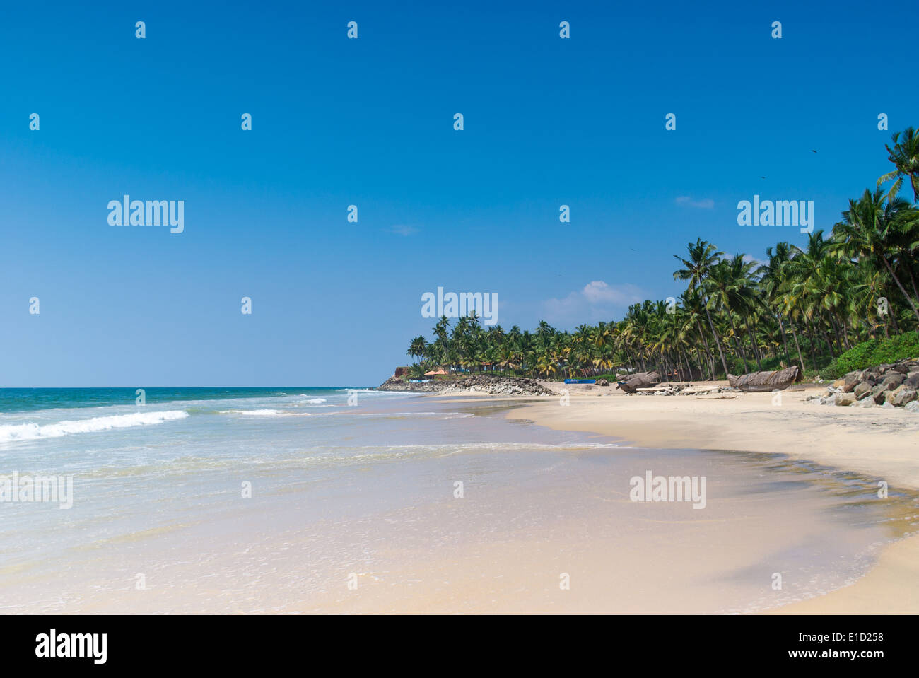 Incredibili spiagge indiano, Varkala. Il Kerala, India Foto Stock