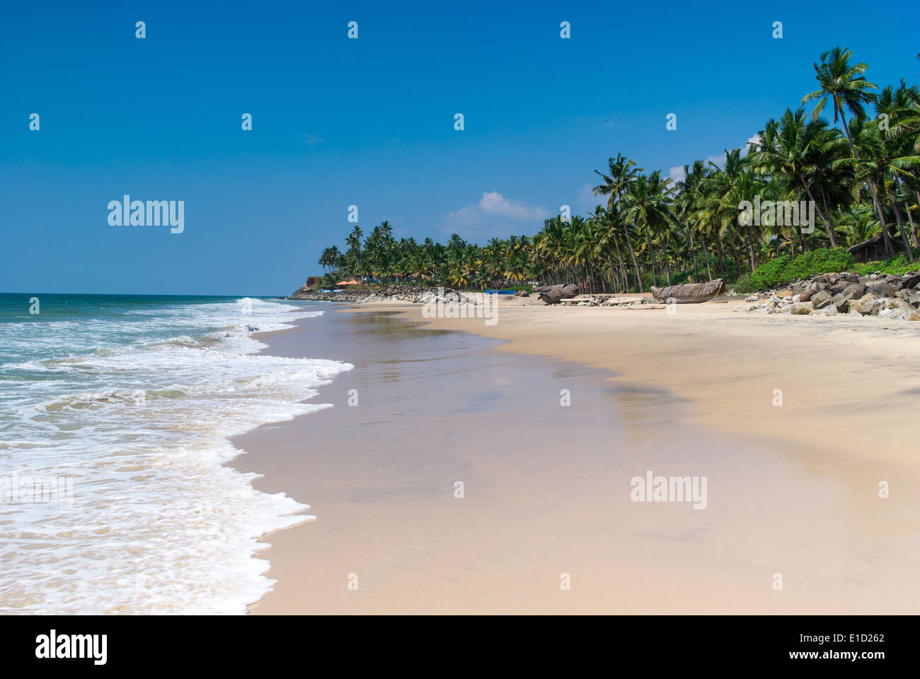 Incredibili spiagge indiano, Varkala. Il Kerala, India Foto Stock