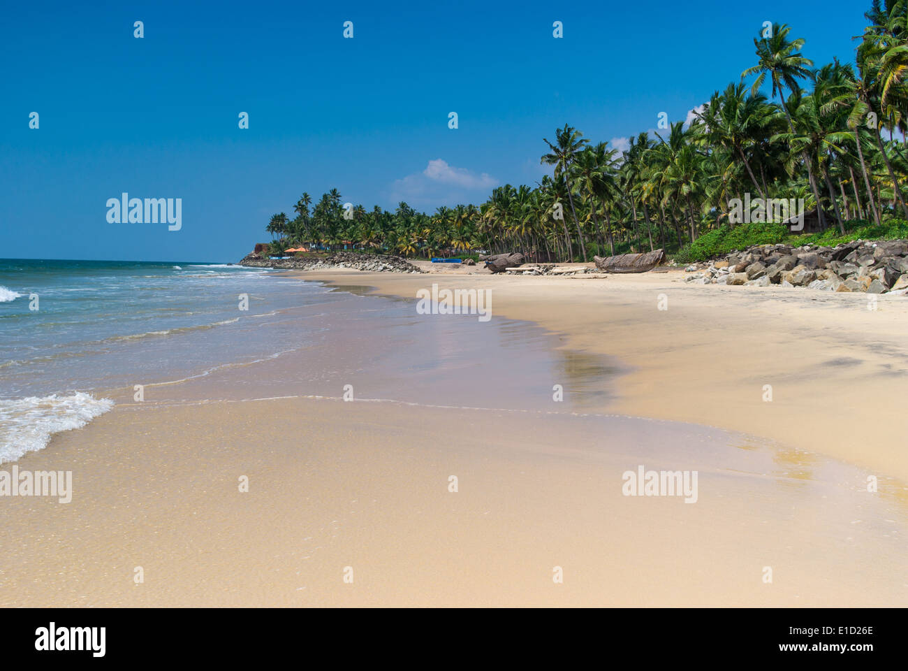 Incredibili spiagge indiano, Varkala. Il Kerala, India Foto Stock