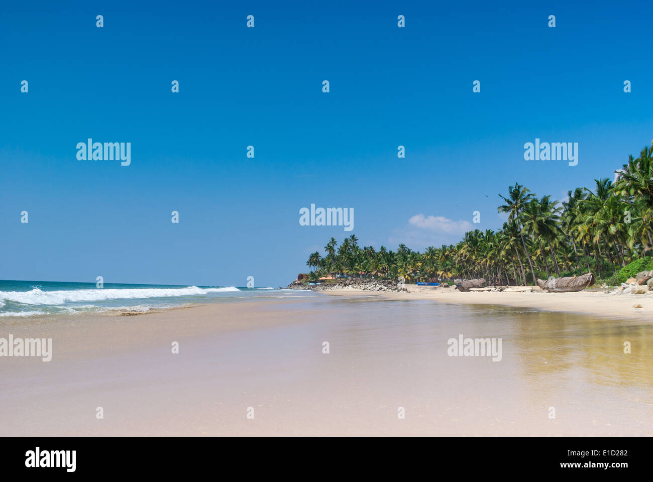 Incredibili spiagge indiano, Varkala. Il Kerala, India Foto Stock