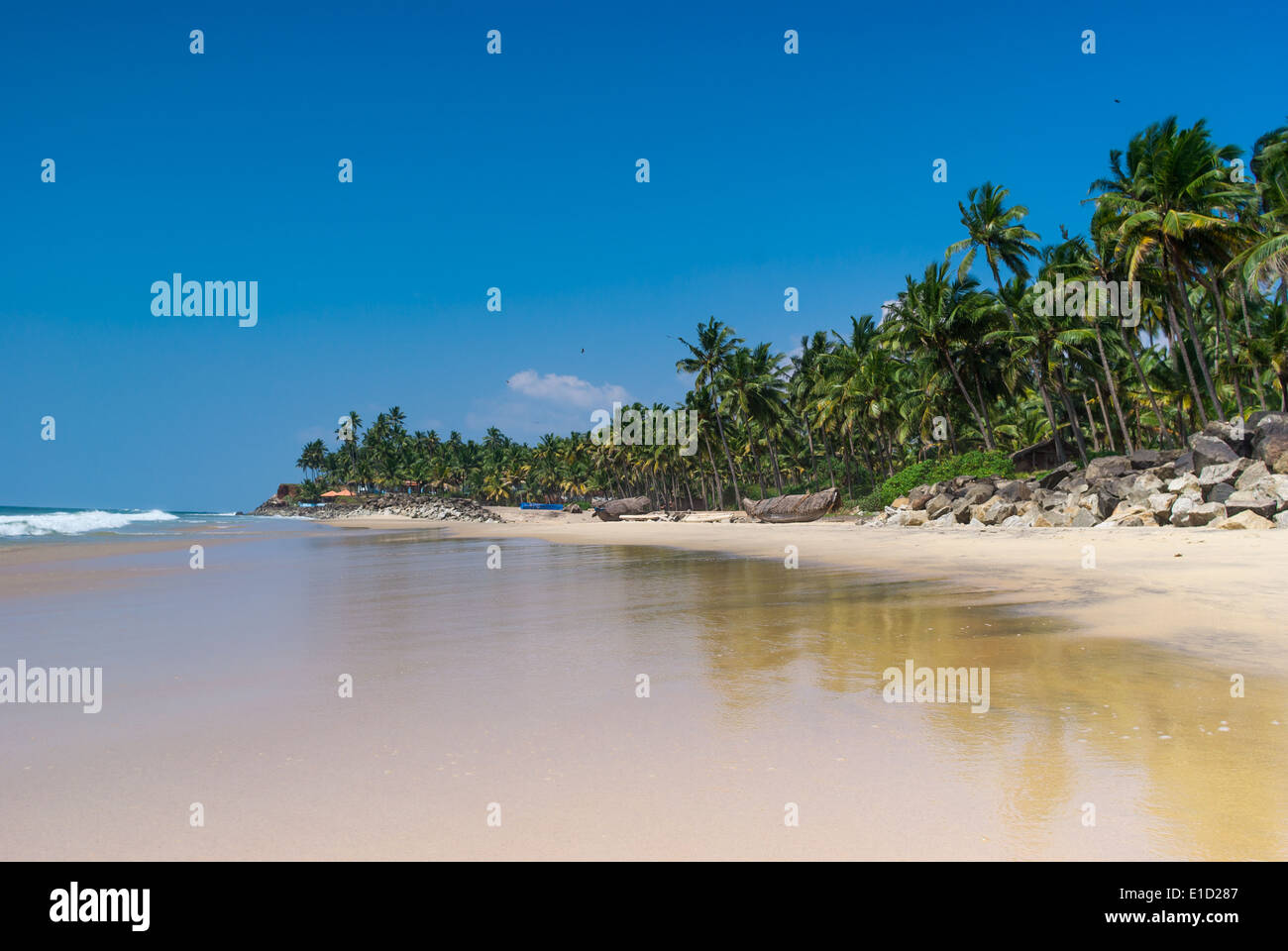 Incredibili spiagge indiano, Varkala. Il Kerala, India Foto Stock