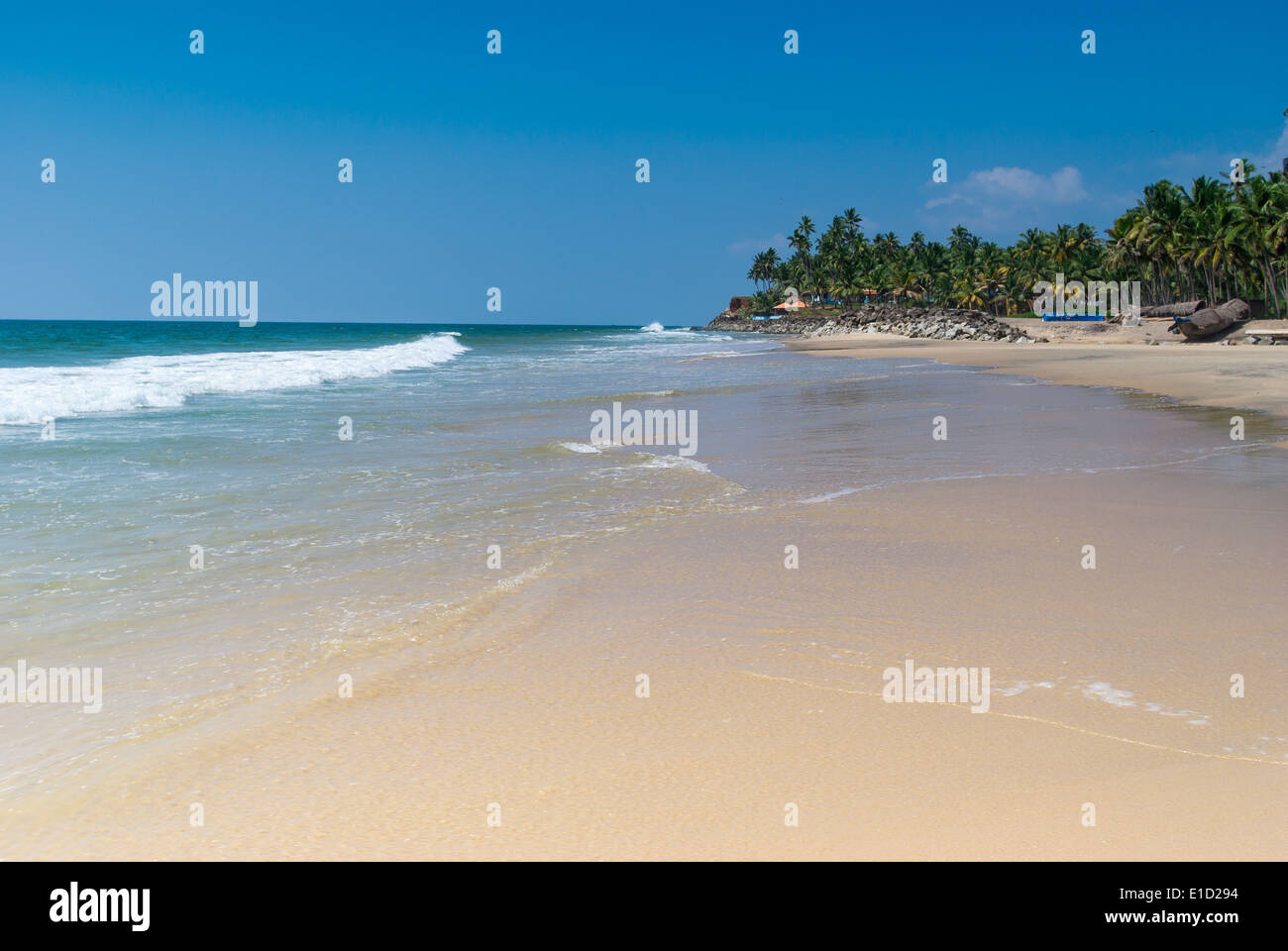 Incredibili spiagge indiano, Varkala. Il Kerala, India Foto Stock