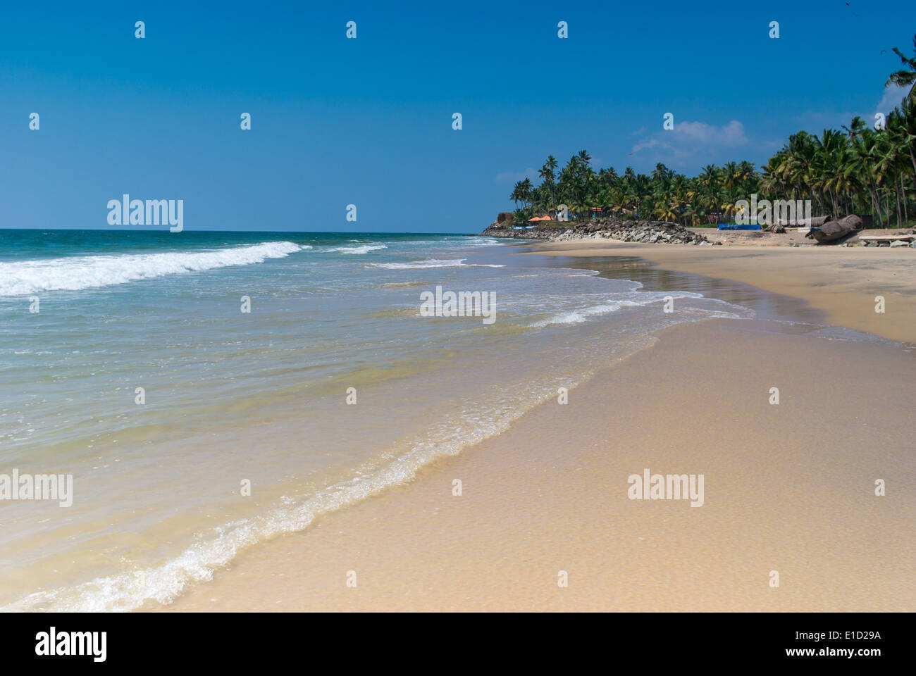 Incredibili spiagge indiano, Varkala. Il Kerala, India Foto Stock
