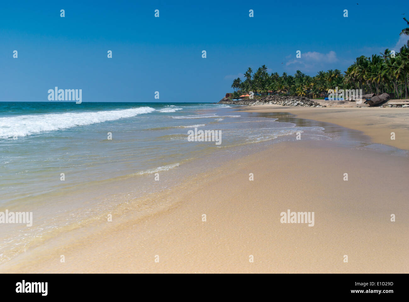 Incredibili spiagge indiano, Varkala. Il Kerala, India Foto Stock