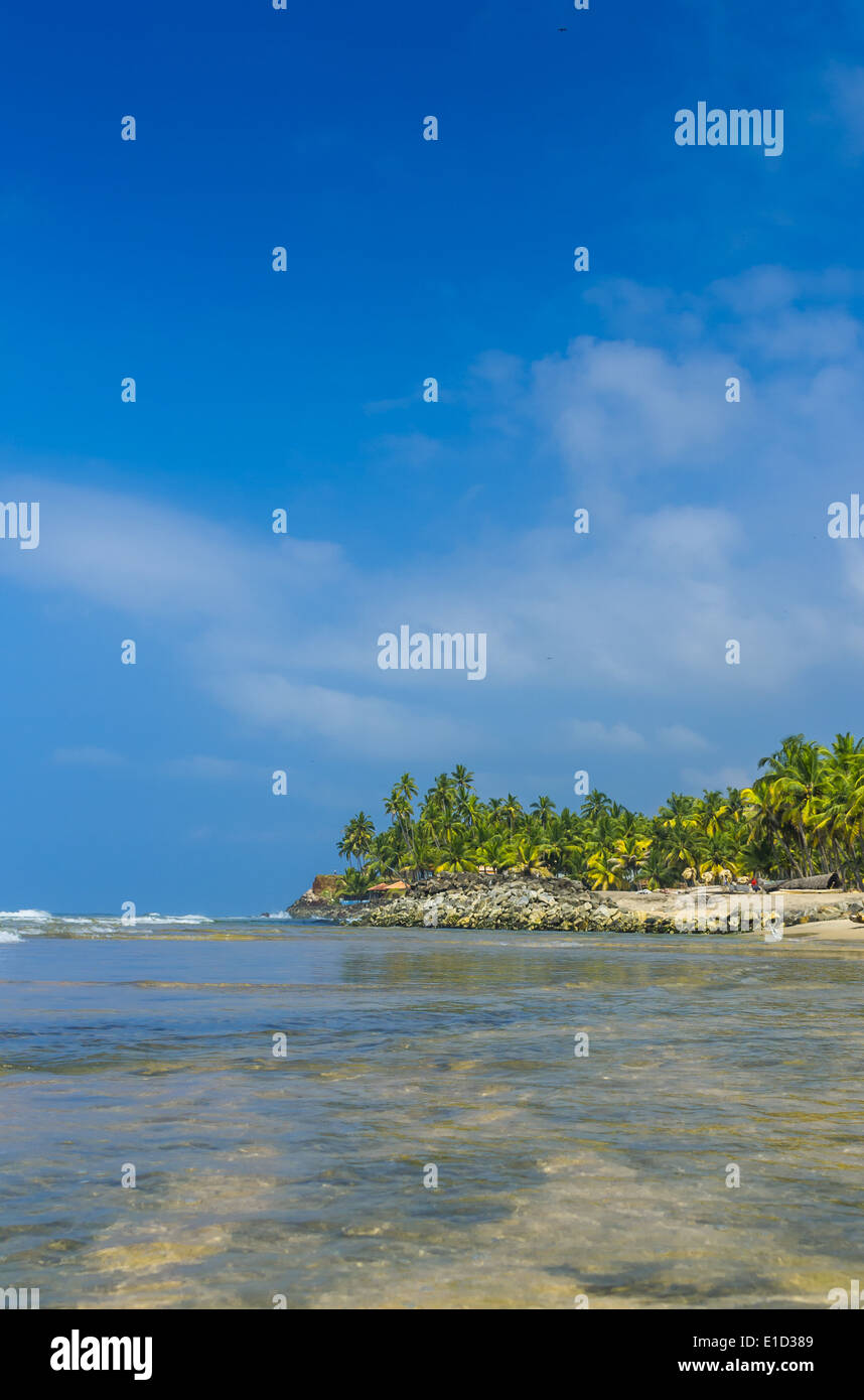Incredibili spiagge indiano, Varkala. Il Kerala, India Foto Stock