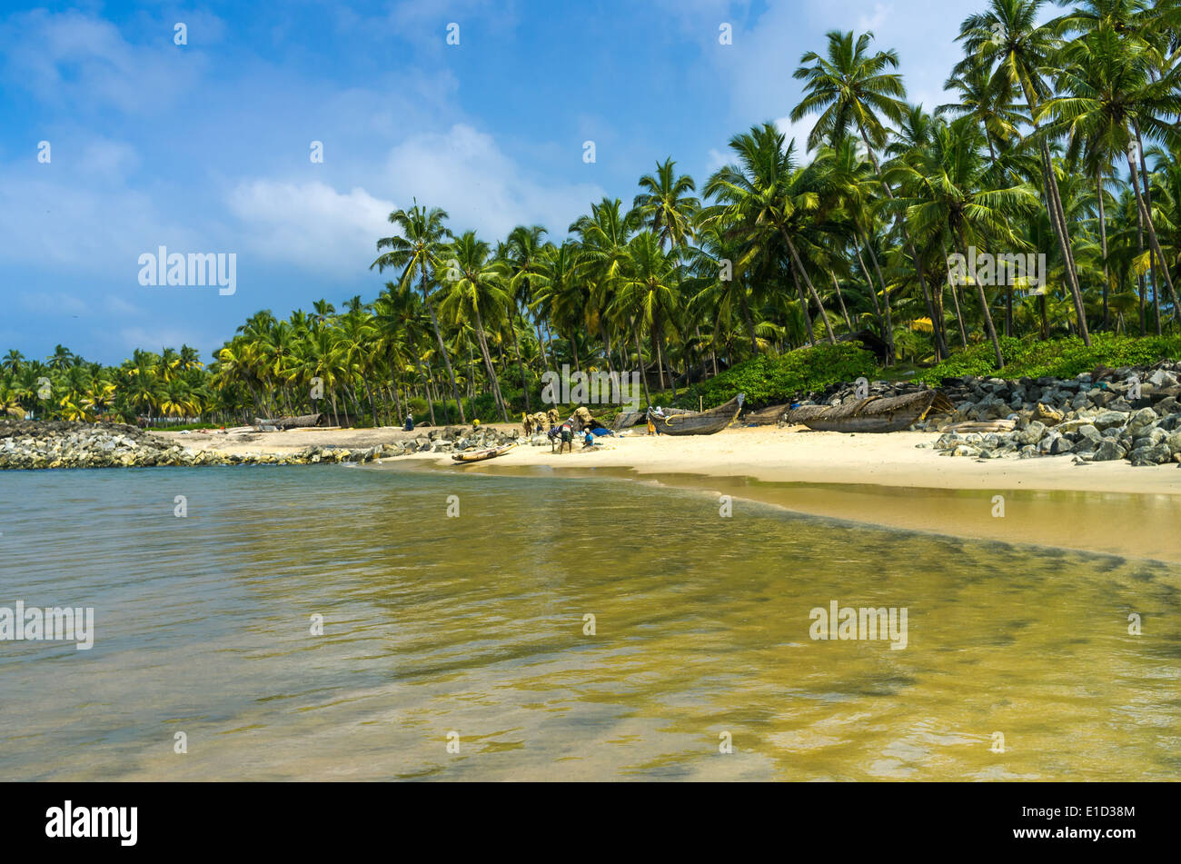 Incredibili spiagge indiano, Varkala. Il Kerala, India Foto Stock