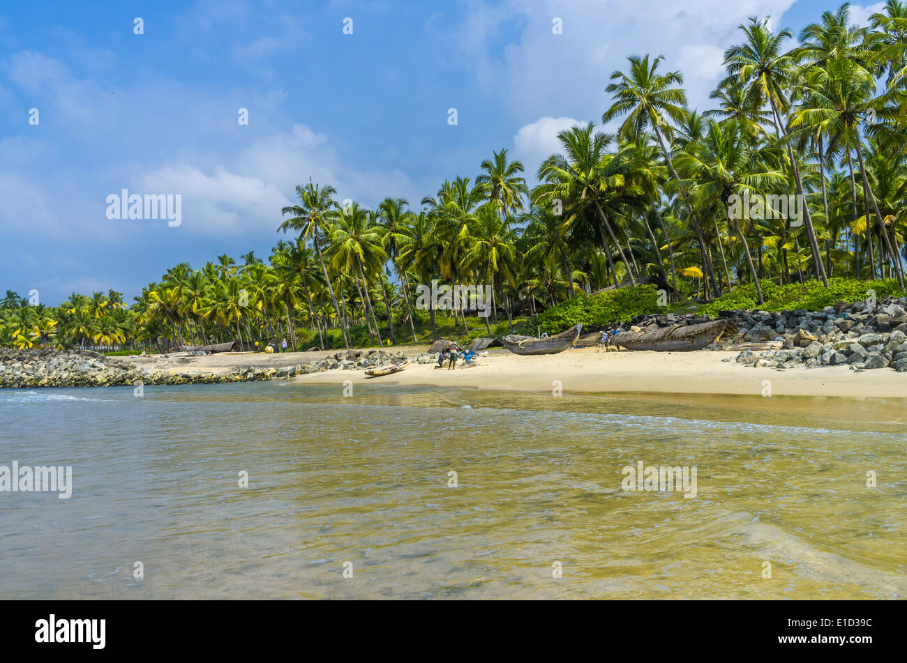 Incredibili spiagge indiano, Varkala. Il Kerala, India Foto Stock
