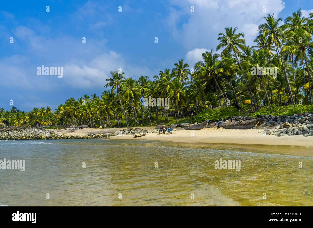 Incredibili spiagge indiano, Varkala. Il Kerala, India Foto Stock