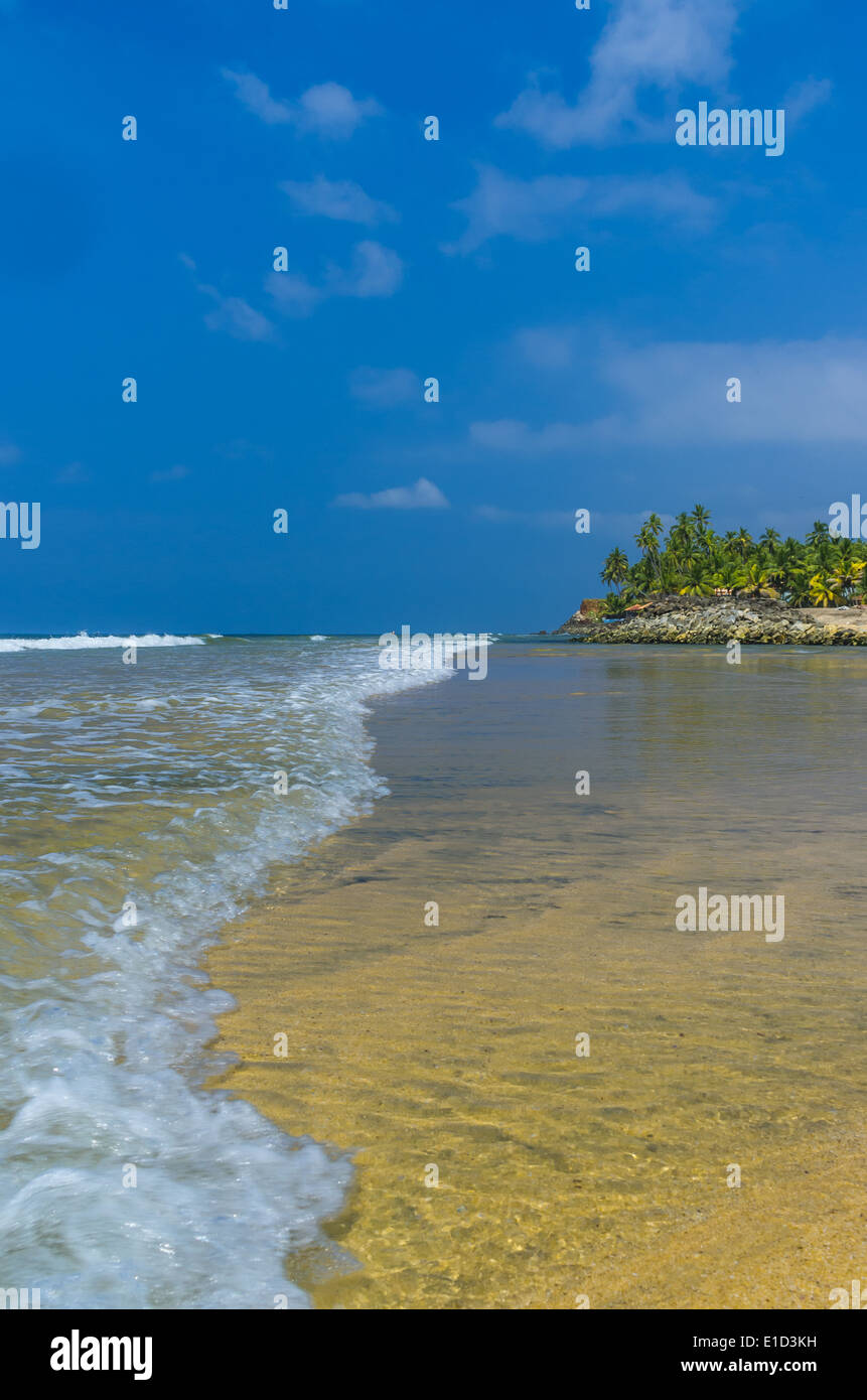 Incredibili spiagge indiano, Varkala. Il Kerala, India Foto Stock