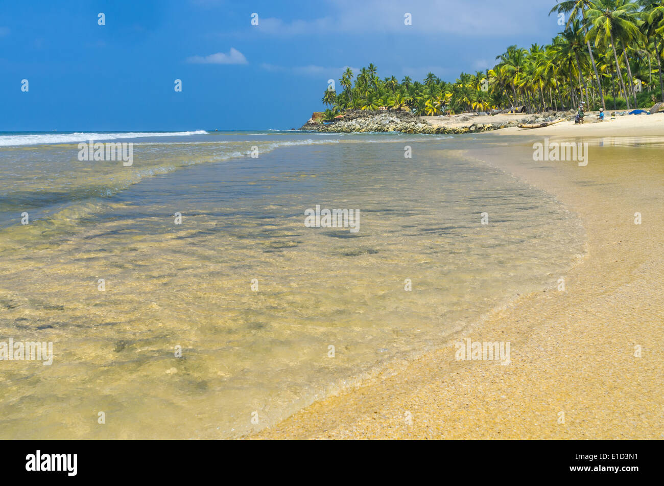 Incredibili spiagge indiano, Varkala. Il Kerala, India Foto Stock