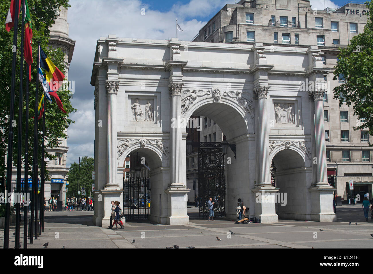 Immagine di Marble Arch, in centro a Londra Foto Stock