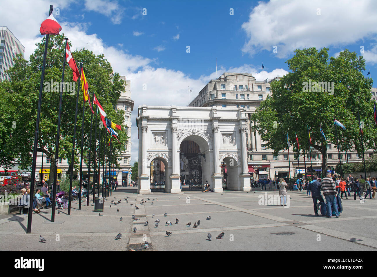 Immagine di Marble Arch, in centro a Londra, Inghilterra Foto Stock