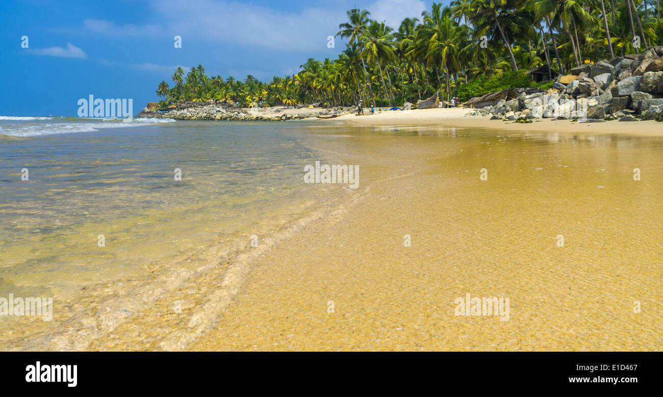 Incredibili spiagge indiano, Varkala. Il Kerala, India Foto Stock