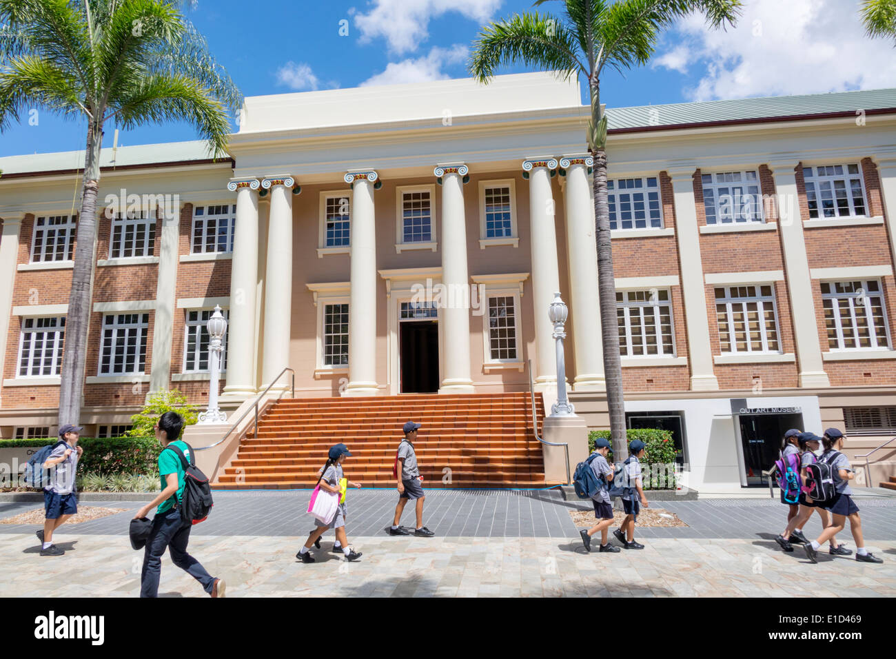 Brisbane Australia,Queensland CBD Central Business,District,QUT,Queensland University of Technology,Garden Point campus,Student students Education cucp Foto Stock