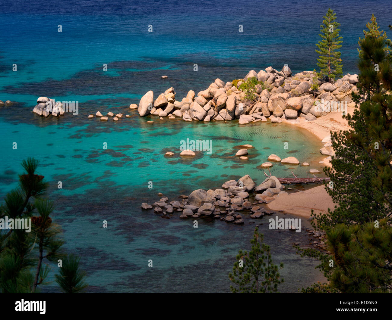 Chimney Beach Cove. Lake Tahoe, Nevada Foto Stock