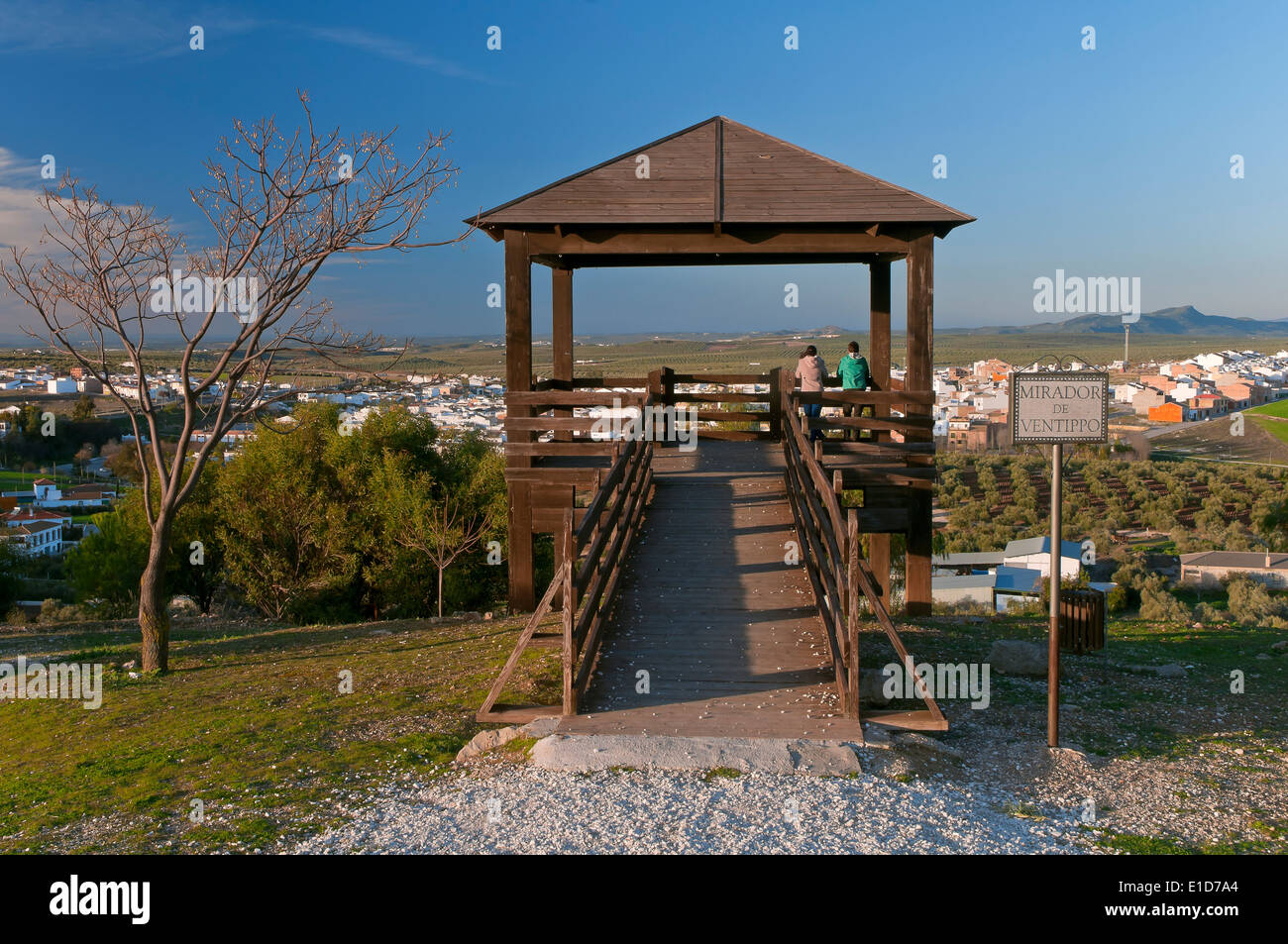 Ventippo lookout a cerro bellido, il percorso turistico dei banditi, casariche, Siviglia e provincia, regione dell'Andalusia, Spagna, Europa Foto Stock
