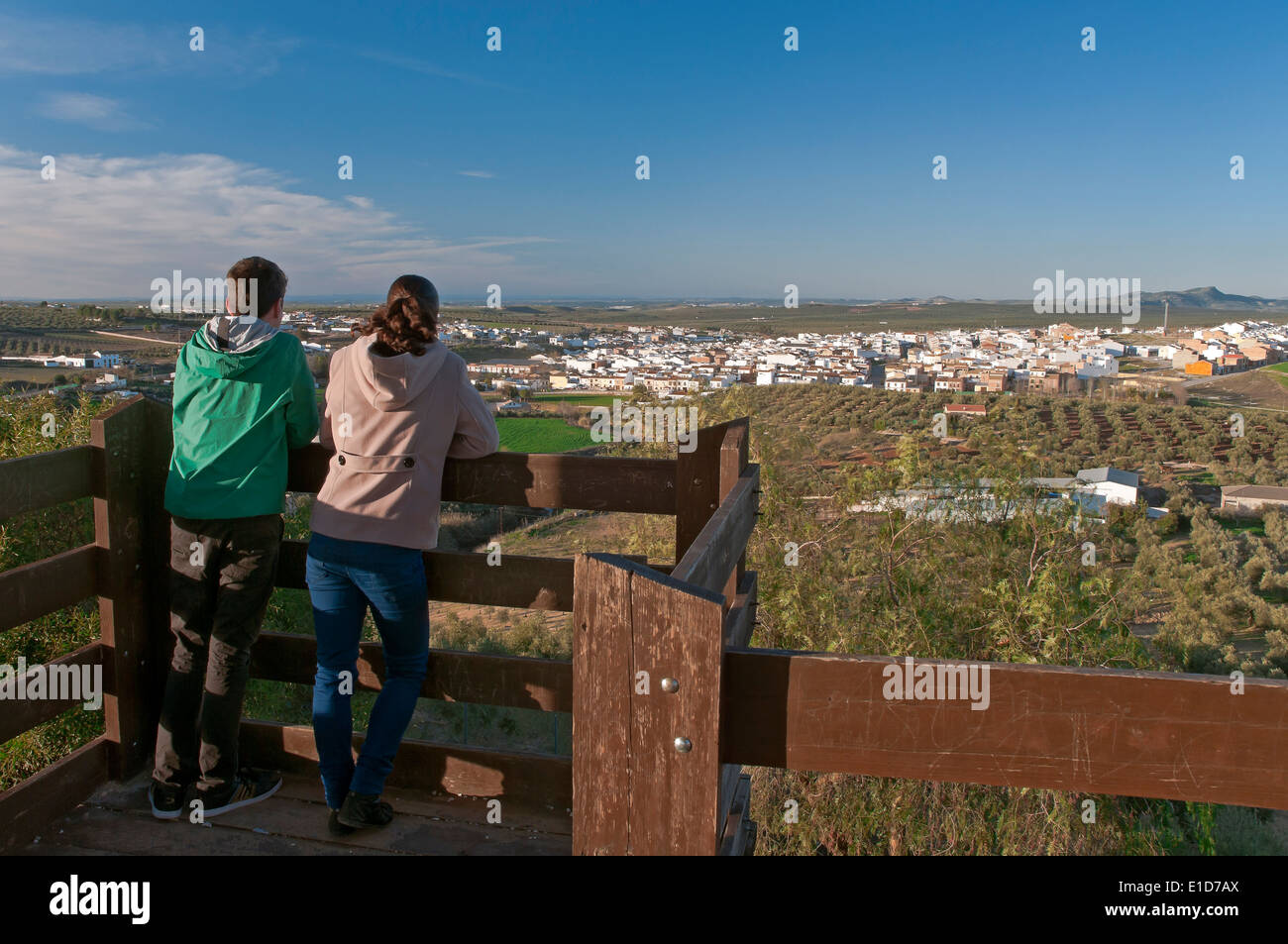 Ventippo lookout a cerro bellido, il percorso turistico dei banditi, casariche, Siviglia e provincia, regione dell'Andalusia, Spagna, Europa Foto Stock