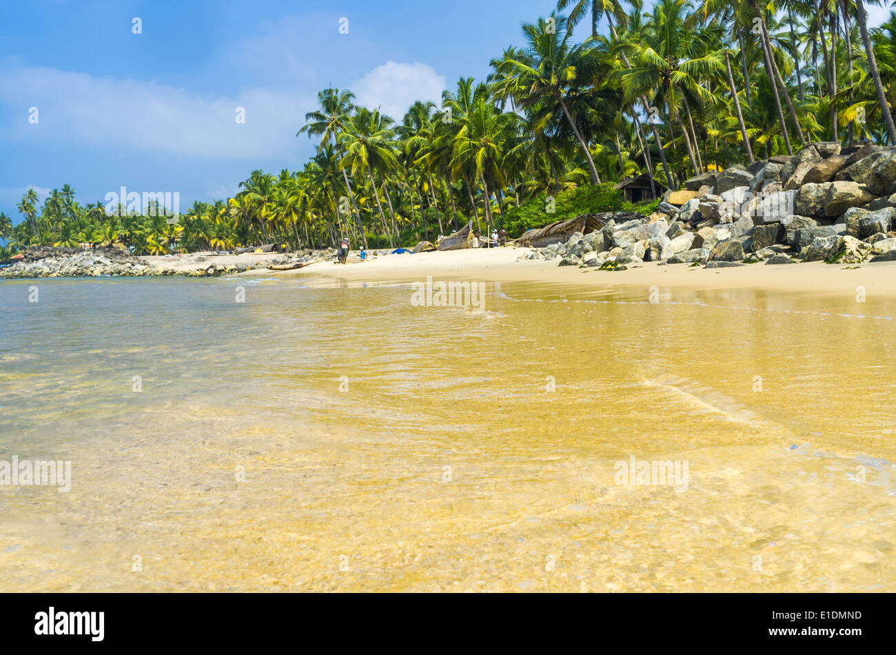 Incredibili spiagge indiano, Varkala. Il Kerala, India Foto Stock