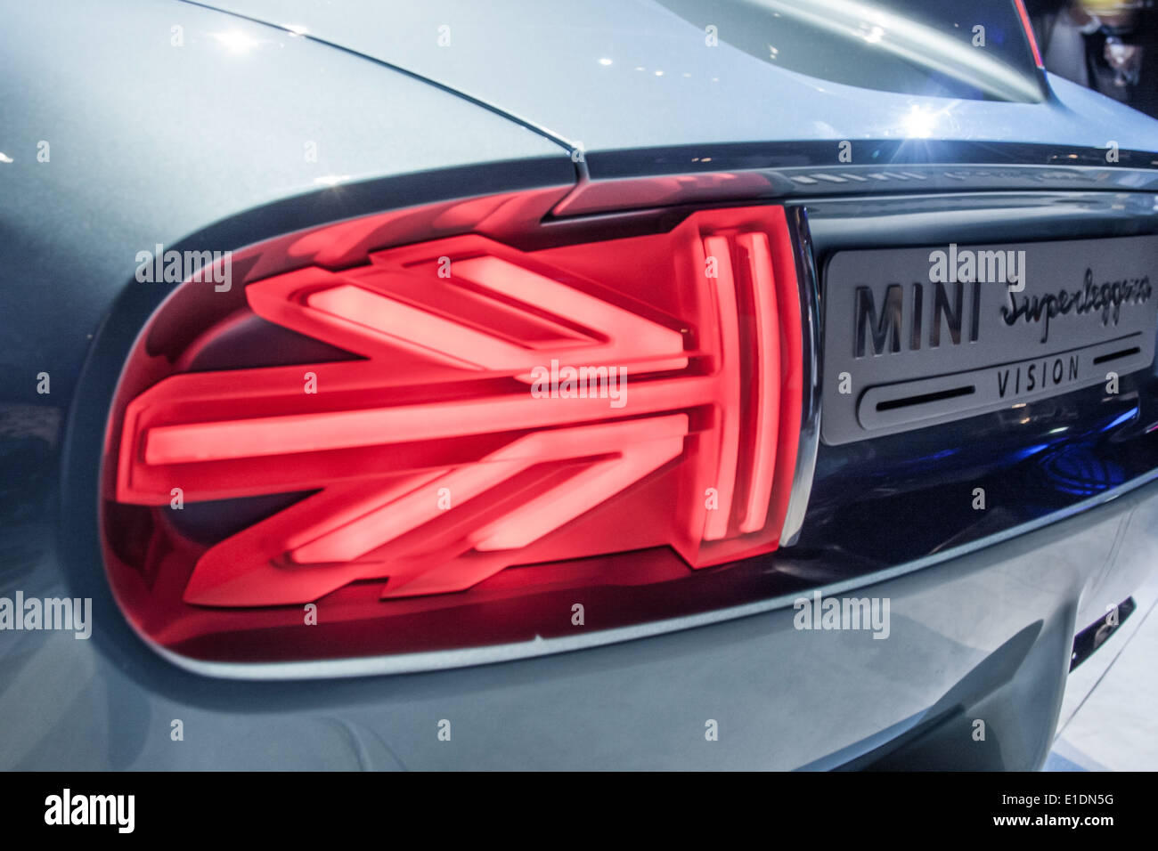 Luci di coda, BMW Mini Superleggera Vision concept car, lanciato a Villa d'Este Maggio 2014 Foto Stock