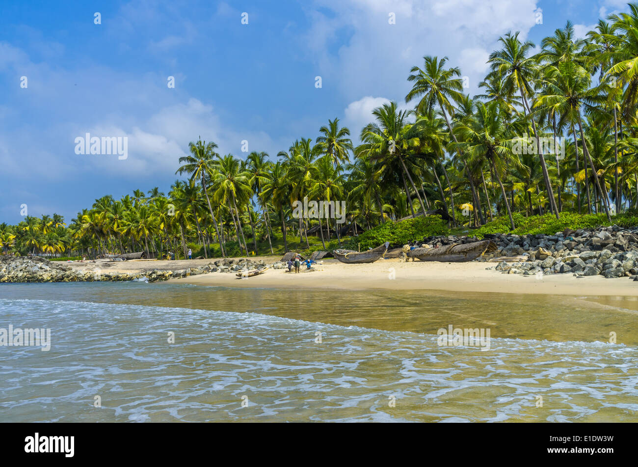 Incredibili spiagge indiano, Varkala. Il Kerala, India Foto Stock